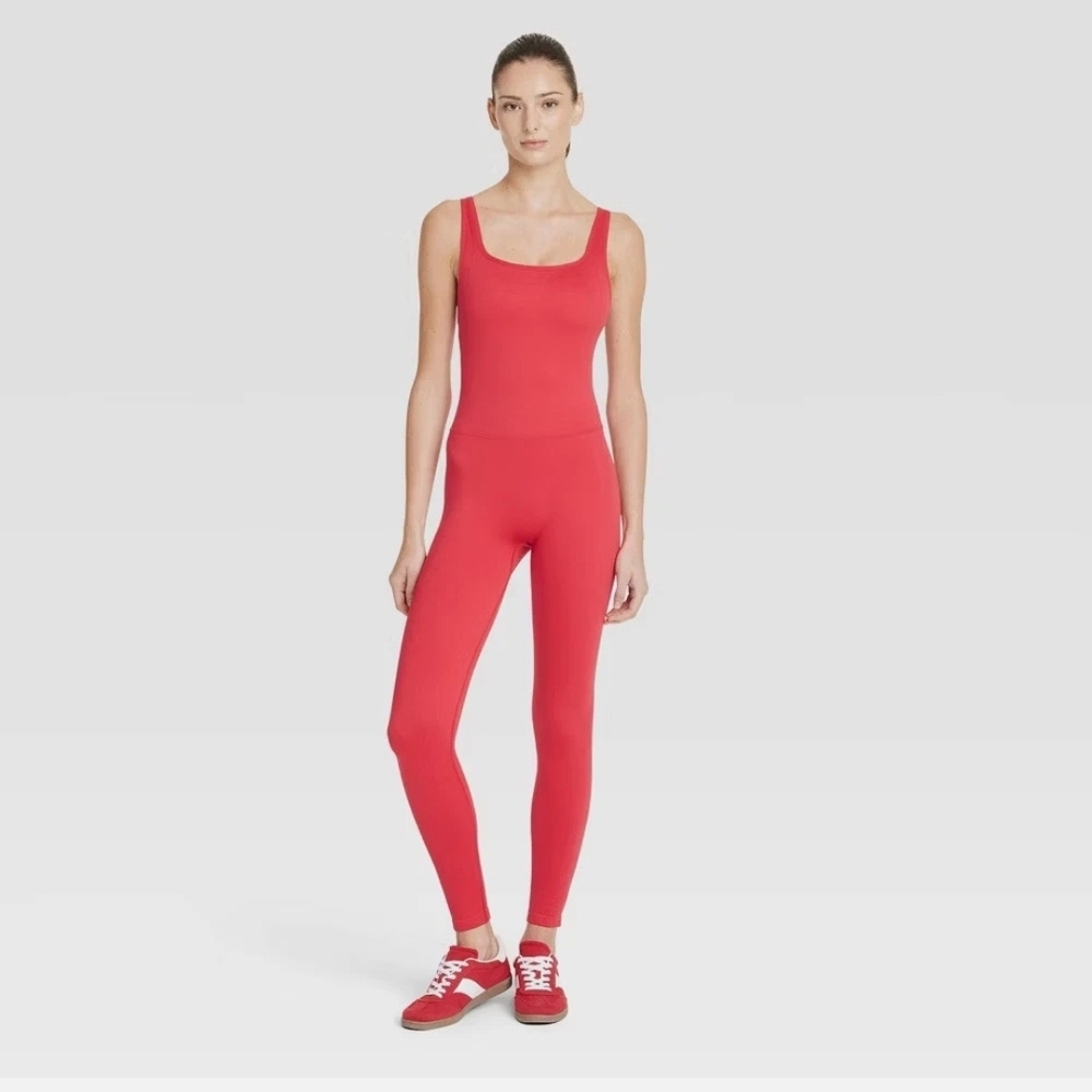 All in Motion Vibrant Red Jumpsuit Gym Or Yoga Wear